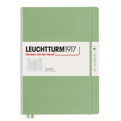 Produktbild von Leuchtturm1917 Notizbuch A4 Master slim salbei liniert