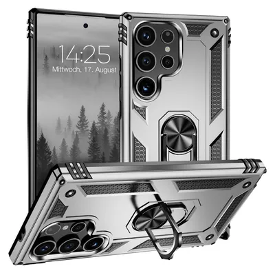 Produktbild von Armor Outdoor Handyhülle für Samsung Galaxy S24 Ultra Handy Panzer Case Cover Schutzhülle Farbe: Silber