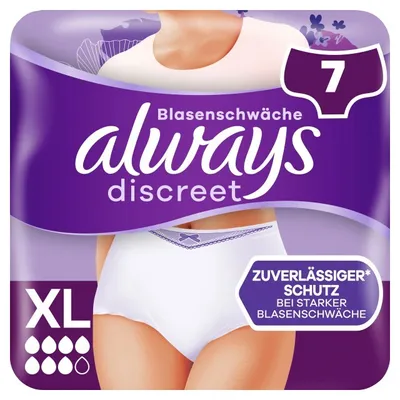 Produktbild von Always Discreet Einweg Einlagen XL Weiß Hohe Saugfähigkeit 6er Pack