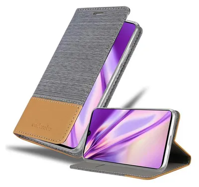 Image de Cadorabo Housse pour Samsung Galaxy A41 Housse en gris Housse pour portable Etui Book Case Cover