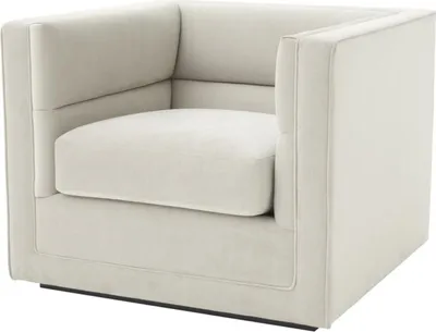 Produktbild von Casa Padrino Luxus Sessel Hellgrau 92 x 86 x H. 73,5 cm - Luxus Wohnzimmer Sessel