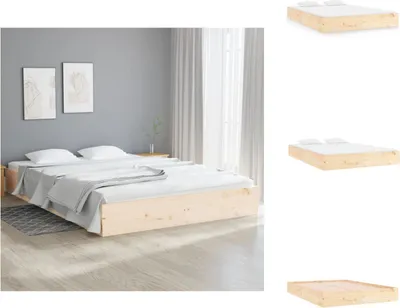 Produktbild von vidaXL Massivholzbett 120x200 cm -  Betten & Bettgestelle