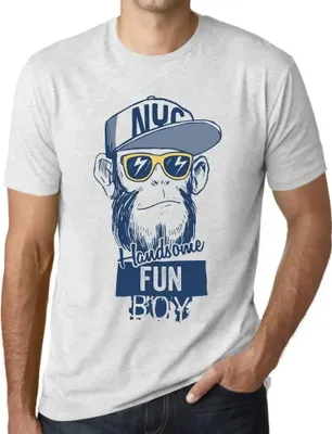 Produktbild von Herren Grafik T-Shirt Gutaussehender Junge Spaß – Handsome Boy Fun – Öko-Verantwortlich Vintage Jahrgang Kurzarm Lustige Druck Geburtstag Geschenk