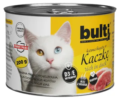 Obrázek produktu pro Krmivo pro kočky Bult kachna 200 g