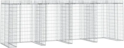 Obrázek produktu pro vidaXL Gabionový box na odpadky 350x91x120 cm Pozinkované železo