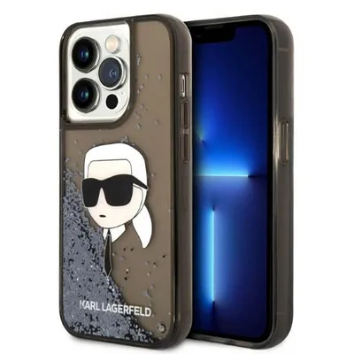 Obrázok produktu pre Karl Lagerfeld trblietavý pevný kryt (KLHCP14XLNKHCK) na iPhone 14 Pro Max - Karl Head