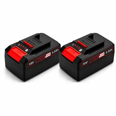 Produktbild von 2x Ersatzakku 18V 5,5Ah Li-Ion kompatibel mit Einhell Power X-Change Akku-System – Werkzeugakku Set mit LED-Anzeige