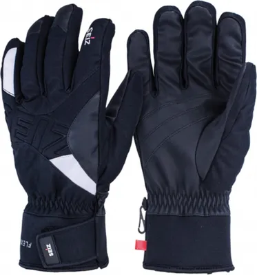 Produktbild von Seiz Handschuhe FLEXIBLE Winter Schnee Uni WGL00010 04 schwarz weiss, Handschuh:6.5