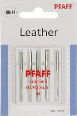 A package of Pfaff sewing machine needles for leather.