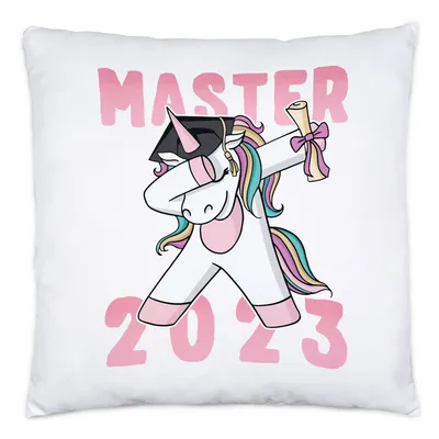 Produktbild von Master 2023 Kissen Inkl. Füllung Pferd Einhorn Abschlussgeschenk Dab Cool Humorvoll Geschenkidee