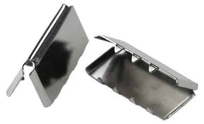 Endstücke für Gürtel Gurte Bänder, 9x20mm Gürtelenden Endkappen platin