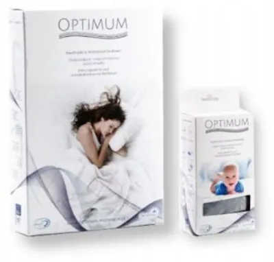 Obrázek produktu pro Optimum, ochranná vrstva na matraci a prostěradlo s gumou, 2v1, béžová, 80x200 cm