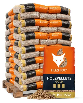 Produktbild von Heizfuxx Gold HD-Qualität ENplus A1 Holzpellets Nadelholz 15kg x 65 Sack 975kg Palette