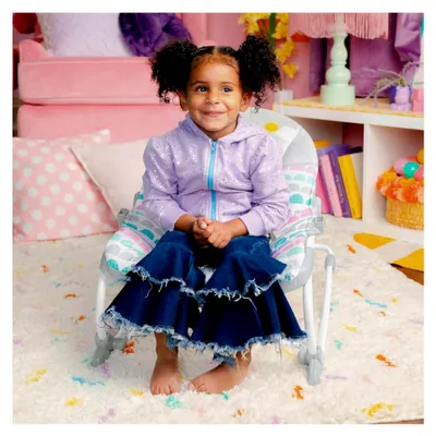 Produktbild von Rosy Rainbow Babywippe mit Vibration, Babysitz für Mädchen oder Jungen, Neugeborenes +