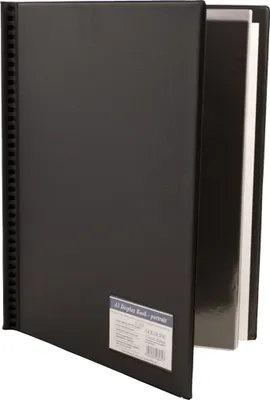 Produktbild von Exacompta 4x feste Sichtmappe Deckel PVC 14mm 24 Hüllen A3 Schwarz GDB24/PZ