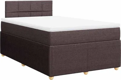 Produktbild von vidaXL Boxspringbett mit Matratze Dunkelbraun 120x200 cm Stoff