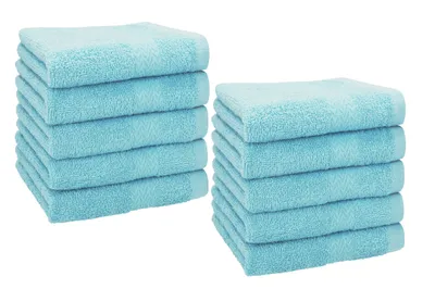 Produktbild von Betz Premium Seiftücher Set 10-teilig – 10× Seiftuch 30×30 cm, 100% Baumwolle 470 g/m², weich & saugstark, ® Farbe Ocean