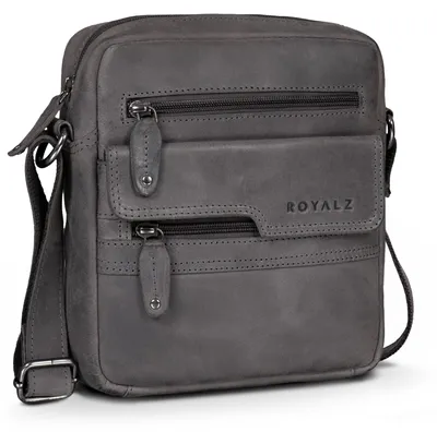 Produktbild von ROYALZ "Oregon" Leder Umhängetasche Herren Klein – Kompakte Echtleder Herrentasche Vintage, Kleine Schultertasche Herren, Crossbody Bag Leder, Messenger Bag Männer