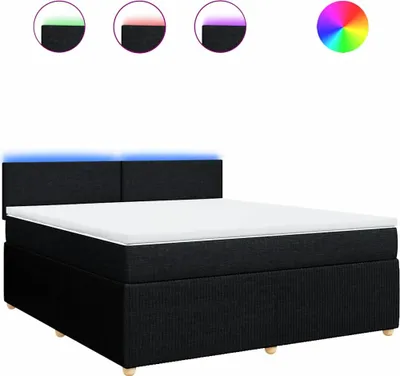 Obrázok produktu pre vidaXL Boxspring posteľ s matracom čierna 180x200 cm látka