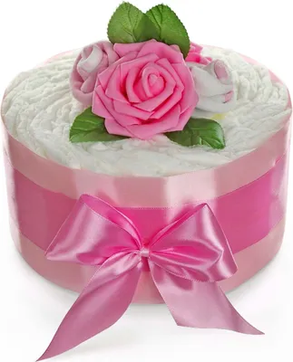 Produktbild von Windeltorte Rosenblüte | rosa