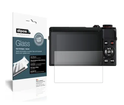Produktbild von 1x Schutzfolie für Canon PowerShot G7X Mark III matt - Anti-Shock 9H Folie dipos Glass Kunststoffglas