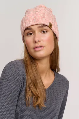Produktbild von OXMO OXPom Damen Wintermütze Beanie Mütze aus 100% Baumwolle Grobstrick