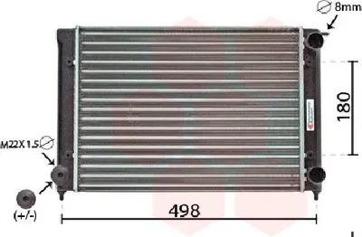 Produktbild von Van Wezel Wasserkühler für VW Golf Jetta I II Scirocco 1,5 - 1,8