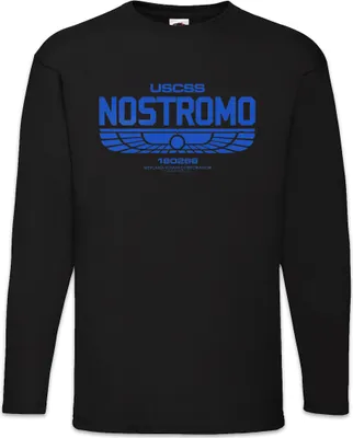 Produktbild von Urban Backwoods USCSS Nostromo I, Langarm T-Shirt, Farbe: Schwarz, Größe: 4XL