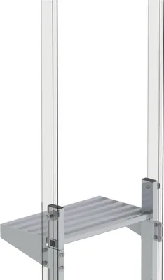 Produktbild von Günzburger Steigtechnik Ausstiegstritt Stahl-verzinkt 520 mm Spaltbreite 100 mm - 063966