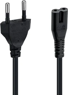 Produktbild von 1m Stromkabel C7 Eurostecker Achterstecker 2-poliges Netzkabel für PS5 PS4 PS3 PS2 PS1 Xbox Smart-TV Drucker Radio & Monitor Ersatz Kleingerätekabel