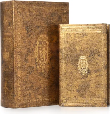 Image de Moritz set de 2 faux coffres-forts avec armoiries de lions Boîte de sécurité Coffre-fort Pochette à livres Cache-argent