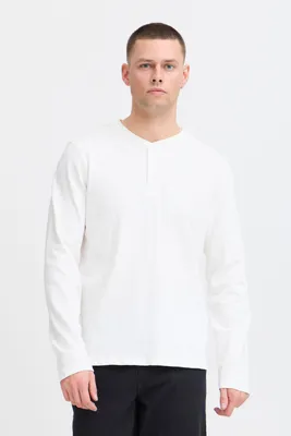 Produktbild von Blend BHTee Herren Longsleeve Langarmshirt Shirt mit Henley-Ausschnitt Logostickerei 100% Baumwolle Regular fit