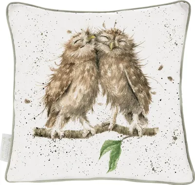 Produktbild von Wrendale Designs Baumwoll-Leinen Kissen Kuschel-Eulen