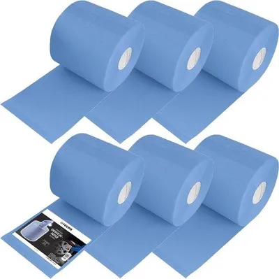 Produktbild von Famanu Putzrollen Blau - 6 Rollen mit 500 Blatt - 21x34 cm