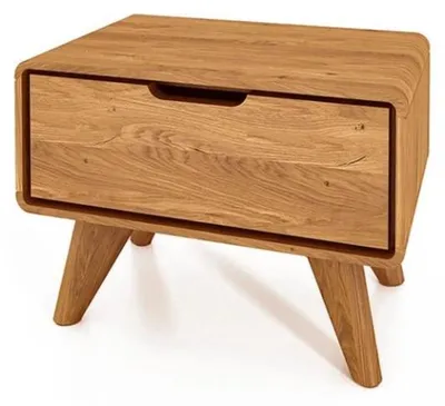 Produktbild von Nachttisch Gerg 2 aus Wildeiche massiv 47x30x33 cm mit 1 Schublade