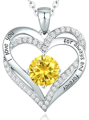 Productafbeelding van Halsketting voor dames, zilver 925, rosékleurige hartvormige hanger met zirkonia, cadeau voor vrouwen