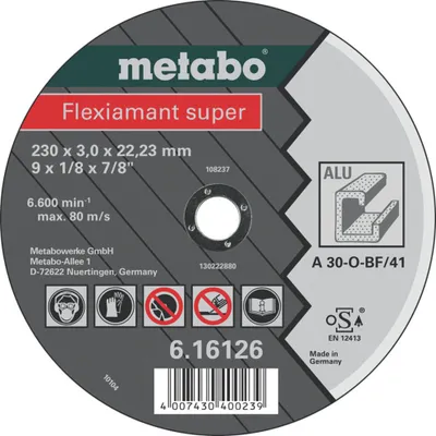 Produktbild von Metabo Flexiamant super 115x2,5x22,23 Alu, Trennscheibe, gekröpfte Ausführung 25 Stk