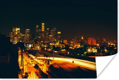 Produktbild von MuchoWow® Poster Nacht - Stadt - Denver 180x120 cm - Fotoplakat