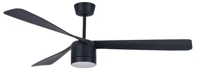 Zdjęcie produktu dla Energooszczędny wentylator sufitowy z oświetleniem LED i pilotem Peregrine czarny 142 cm