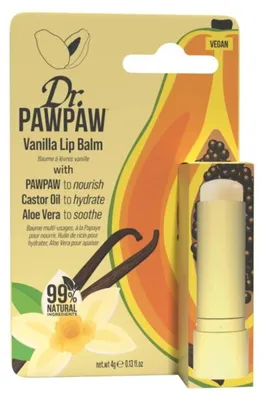 Imagen del producto de Dr. Pawpaw, bálsamo labial con aroma a vainilla, hidratante y nutritivo, 4 g
