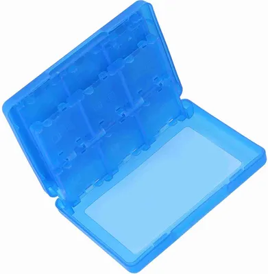 Image de 28 en 1 Boîte de rangement pour cartes de jeu en plastique PP pour Nintendo 3DS DSL DSI LL Bleu