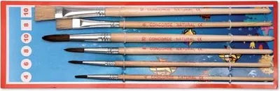 Obrázok produktu pre Sada štetcov Concorde Natural okrúhle, ploché 6ks