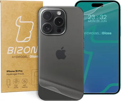 Produktbild von Bizon Glass Hydrogel Pack für iPhone 15 Pro