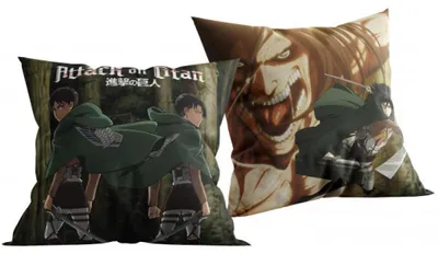 Productafbeelding van Attack on Titan decoratief kussen - 40 x 40 cm