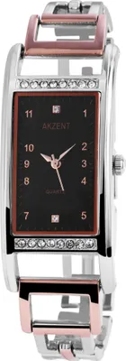 Produktbild von Akzent Damenuhr mit Metallarmband