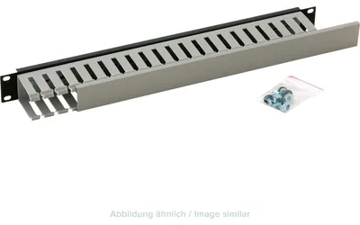 Produktbild von Triton 19" panel 1U with cable trunking single, Schwarz