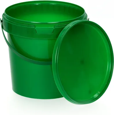 Zdjęcie produktu dla Wiadro BenBow z pokrywką i uchwytem 1L Ilość: 1 szt., zielone, z certyfikatem BSR, hermetyczne, bezpieczne dla żywności, z certyfikatem BRC, szczelne
