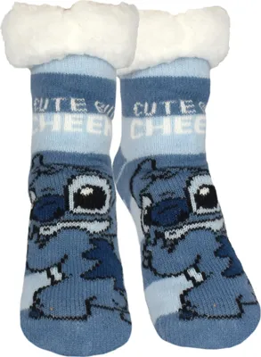 Produktbild von Disney Lilo & Stitch Hüttensocken - Cute by cheeky Haussocken für Damen Kuschelsocken Flauschige Wintersocken warme Frauen Socken Blau 39-42
