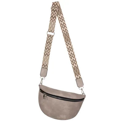 Produktbild von Bauchtasche (76232) Umhängetasche Crossbody-Bag Hüfttasche Kunstleder Italy-Design KHAKI