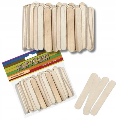 Produktbild von Aliga Holzstäbchen für Scrapbooking, Basteln, Natur, 100 Stück
